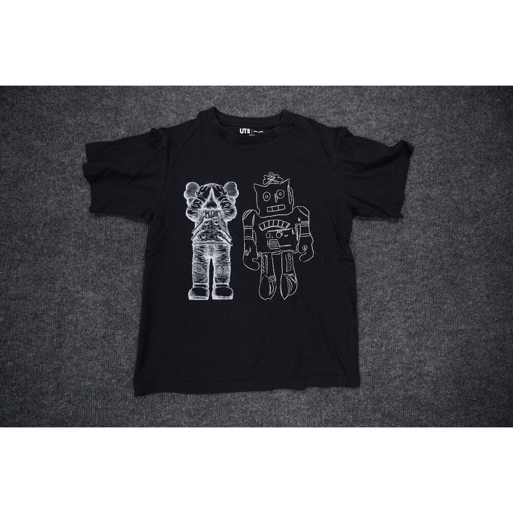 Uniqlo Kaws Warhol Black T Shirt Kids Size 11-12